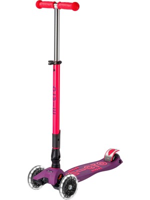 Micro Maxi Deluxe Neon LED Işıklı Katlanabilir 3 Tekerlekli 5-12 Yaş Çocuk Scooter