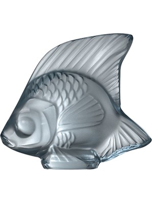 Lalique Mavi Balık Formlu Kristal Obje