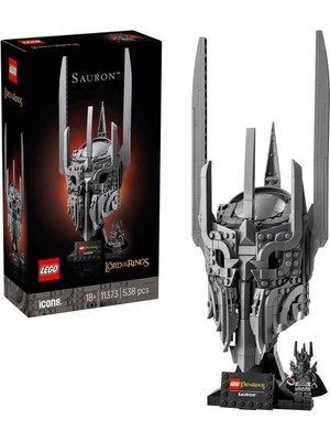 LEGO Icons Yüzüklerin Efendisi: Sauron'un Miğferi 538 Parça 18+ Yaş Dekoratif Yapı Oyuncağı 11373