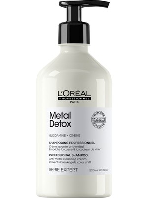 L'Oréal Professionnel Paris Serie Expert Metal Detox Renkli ve Açıcı ile Işlem Görmüş Saçlar Için Metal Karşıtı Arındırıcı Şampuan 500 ml