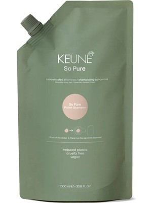 Keune So Pure Polish Parlaklık Veren Refill Şampuan 1000 ml