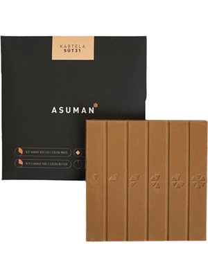 Asuman %31 Sütlü 8'li Tablet Çikolata 65 gr
