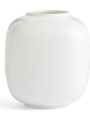 Wedgwood Folia Beyaz Porselen Vazo 21 cm