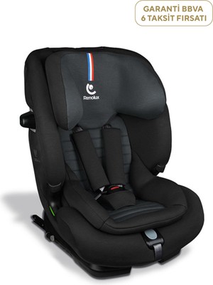 Renolux Olymp Isofix'li 9-36 kg Siyah I-Size Softness Bebek Oto Koltuğu