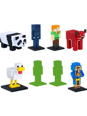 Minecraft Model 1 Seri 2 3D Toppeez 8'li Deluxe Katakter Figür Seti