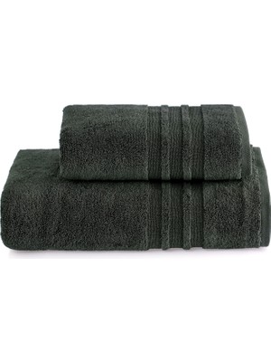 Soft Cotton Prestige Haki Pamuklu 2'li Banyo Havlusu Seti