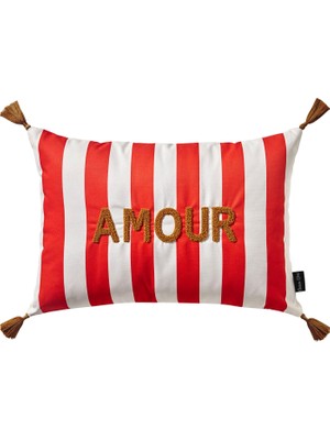 Chiara Alessi Amour Kırmızı Polyester Dekoratif Kırlent 35 x 50 cm