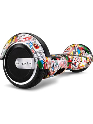 Citymate Çok Renkli Bluetooth Hoparlörlü 6.5" Akıllı Dengeli Elektrikli Hoverboard