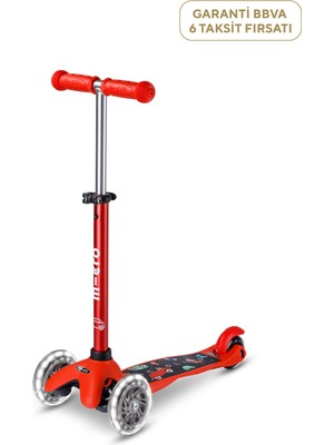 Micro Mini Minilino LED Işıklı Ayarlanabilir Gidonlu 3 Tekerlekli 1-5 Yaş Çocuk Scooter