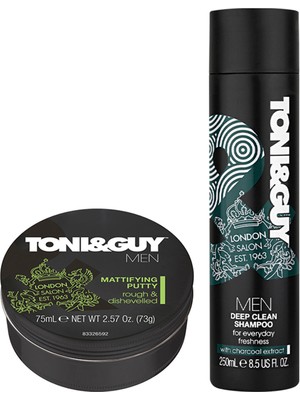 Toni&Guy Mattifying Putty Erkeklere Özel Canlandırıcı Saç Bakım Seti