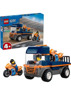 LEGO City Motosiklet Taşıyıcı 88 Parça 4+ Yaş Minifigürlü Yapı Oyuncağı 60491