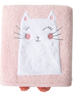İrya Kitty Pembe Pamuklu Bebek Havlu 50 x 75 cm