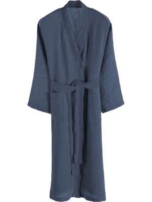 Buldan's Lino Lacivert Keten Unisex Bornoz