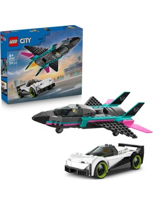 LEGO City Jet Arabaya Karşı 259 Parça 6+ Yaş Minifigürlü Yapı Oyuncağı 60489