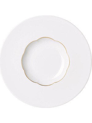 Rosenthal Sonetto Oro Beyaz Porselen Çukur Tabak 22 cm