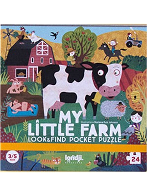 Londji Pocket Puzzle My Little Farm Küçük Çiftliğim 3+ Yaş 24 Parça Cep Yapbozu
