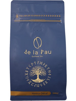 De La Pau Mexico Decaf Kafeinsiz Yöresel Çekirdek Kahve 250 gr