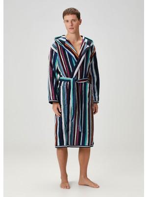 Missoni Home Chandler Kapüşonlu Çizgili Bornoz