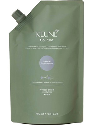 Keune So Pure Cool Sarı Gri Saçlar Için Gümüş Refill Şampuan 400 ml