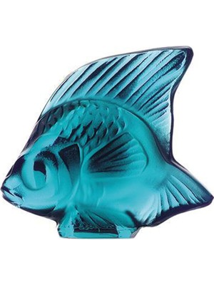 Lalique Turkuaz Balık Formlu Kristal Obje