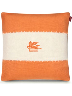 Etro Home Pegaso Turuncu Keten Dekoratif Yastık