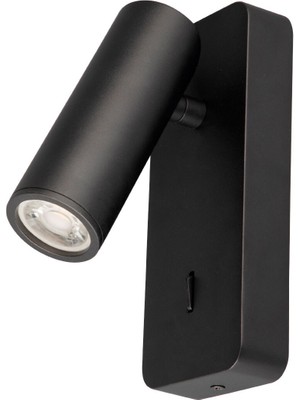 Bakara Collection Notte Siyah Alüminyum LED Aplik