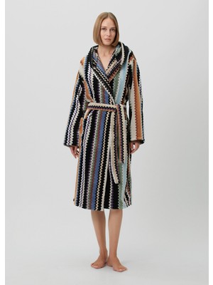 Missoni Home Curt Bej Kapüşonlu Bornoz
