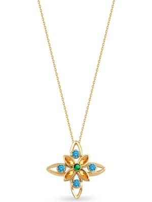 Orena Jewelry Amber Sky 14 Ayar Altın Kadın Kolye