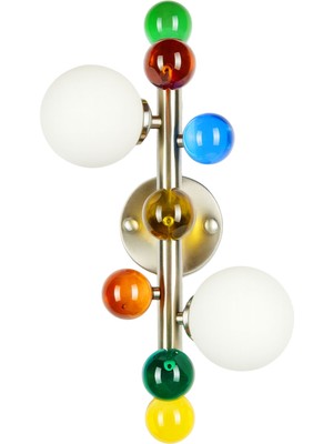 Bubble Lamp Soft Fırçalanmış Mat Krom Opak Aplik