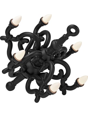 Qeeboo Fallen Chandelier M Polietilen Siyah Lambader