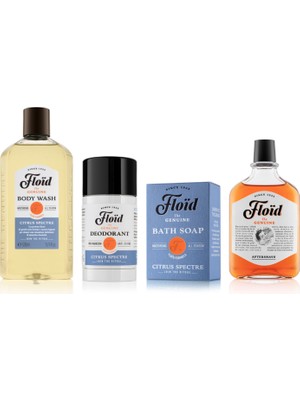 Floid Citrus Spectre Duş Jeli + Deodorant + Banyo Sabunu + Tıraş Sonrası Losyon Erkek Bakım Seti