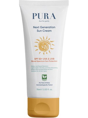 Pura Just for Purity Geniş Spektrumlu Uva/uvb SPF50+ Koruyucu Güneş Kremi 75 ml