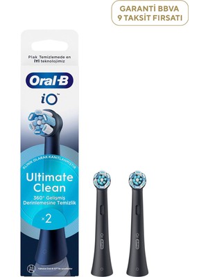 Oral-B Io Ultimate Clean Siyah 2'li Diş Fırçası Yedek Başlığı