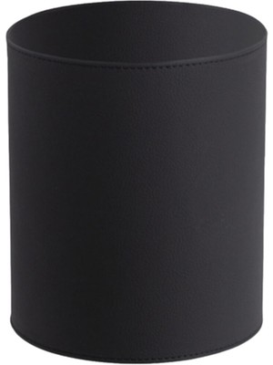 System Bathroom Accessories Siyah Deri Çöp Kovası Kılıfı
