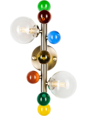 Bubble Lamp Soft Fırçalanmış Mat Krom Saydam Aplik
