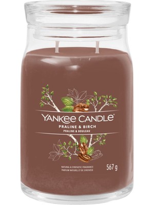 Yankee Candle Praline And Birch Kahverengi Büyük Mum 567 G