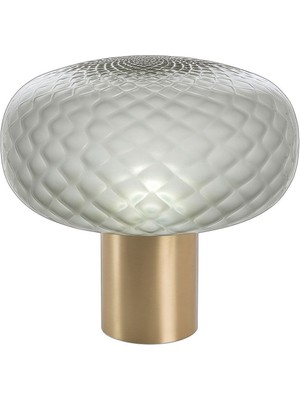 Bloom Transparan Cam Metal LED Masa Lambası