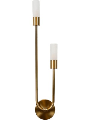 Lasttouch Verre Açık Sarı Pirinç Kaplama Metal Aplik