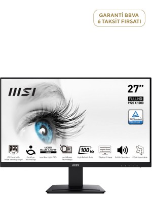 MSI Pro MP273A 27'' Fhd Flat IPS 100Hz 1ms Freesync Monitör