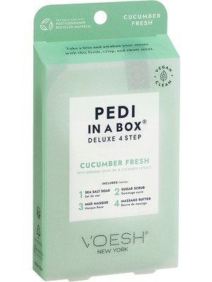 Voesh New York Pedi In A Box Deluxe Salatalık Fresh 4 Adımlı Pedikür Seti