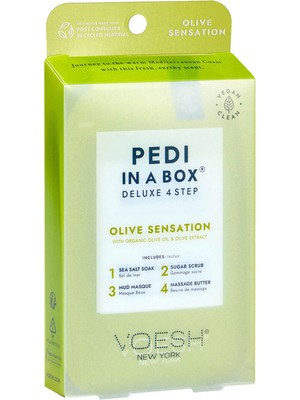 Voesh New York Pedi In A Box Deluxe Zeytin Sensation 4 Adımlı Pedikür Seti