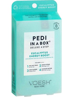 Voesh New York Pedi In A Box Deluxe Okaliptus 4 Adımlı Pedikür Seti