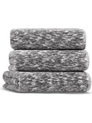 L’appartement Grade Aerocotton ® Darkgray White Pamuklu Tekli El Havlusu 30 x 40 cm