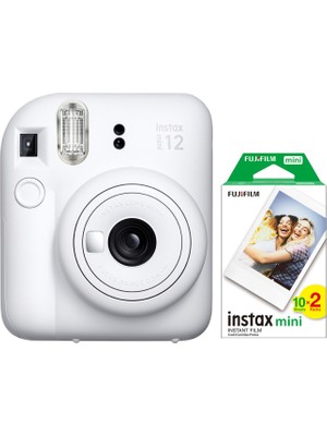 Fujifilm Instax Mini 12 Beyaz Fotoğraf Makinesi + 20'li Mini Film Seti