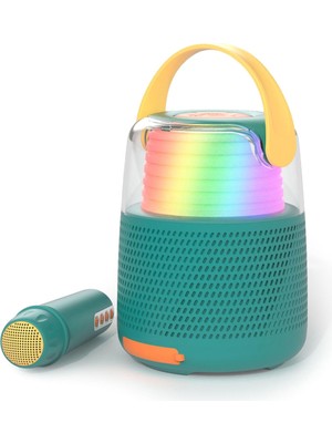 Mobility on Board Mavi 5 Farklı Ses Efektli Retro Mikrofonlu Karaoke Bluetooth Hoparlör