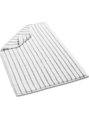 L’appartement Oslo Striped White Fog Pamuk Banyo Paspası 60 x 90 cm