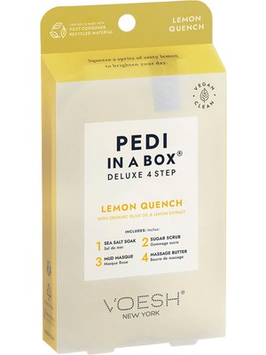 Voesh New York Pedi In A Box Deluxe Limon Quench 4 Adımlı Pedikür Seti