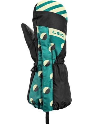 Leki Little Paw Mitt Long Siyah Yeşil Unisex Çocuk Kayak Eldiveni