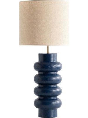 Pinot Interior Wavy Lacivert Ahşap Abajur