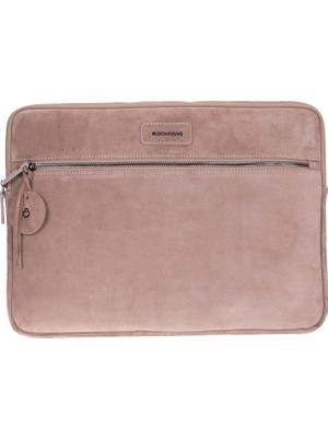 BloominBag Mist Still Süet Pudra Vizon Deri 13-14" MacBook Laptop Kılıfı